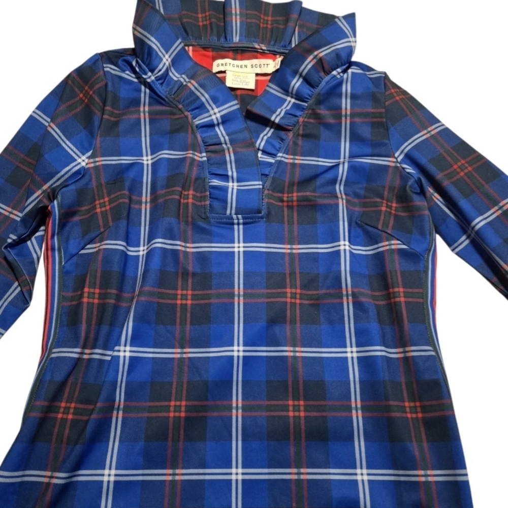 Gretchen Scott Designs Kids Blue Plaid Shirt